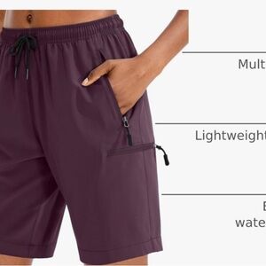 Santiny Wine-Colored Quick Dry Shorts | 9” Inseam | Lightweight & Comfy Medium